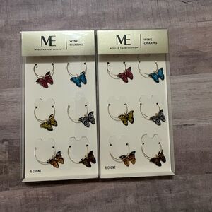 Modern Expressions Butterfly Wine Charms Set